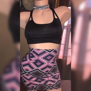 Crop top and skirt